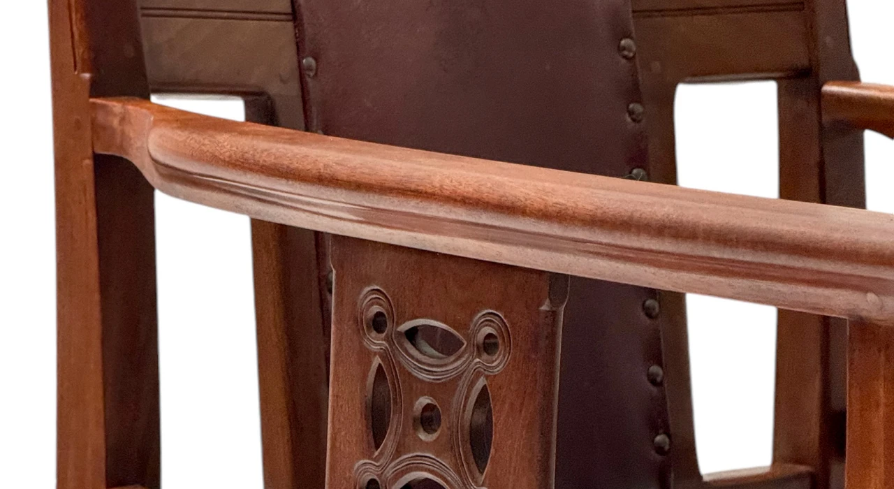 Jac. van den Bosch Arts & Crafts Club Chair for 't Binnenhuis Amsterdam, 1900s